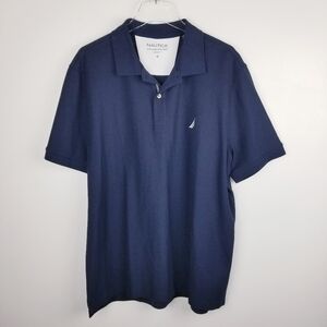 Nautica Navy Blue Performance Deck Shirt NWT